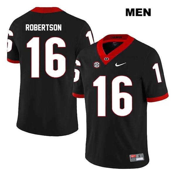 Georgia Bulldogs Men's Demetris Robertson #16 NCAA Legend Authentic Black Nike Stitched College Football Jersey FVR1356AC